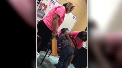 spanking teen|Spanking video: Florida school principal seen paddling young girl .